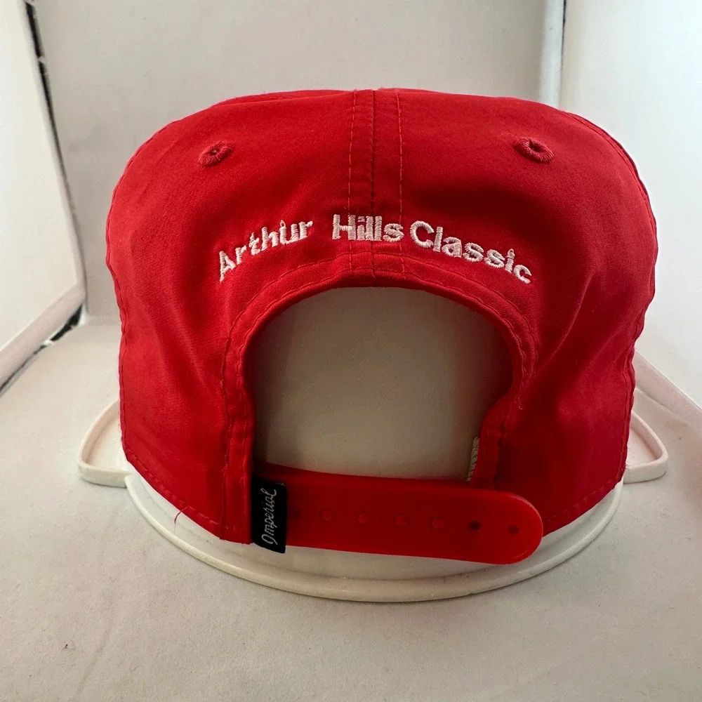 Imperial Red Hawk Golf Club Arthur Hills Classic Hat Mens OSFA Red Rope Snapback